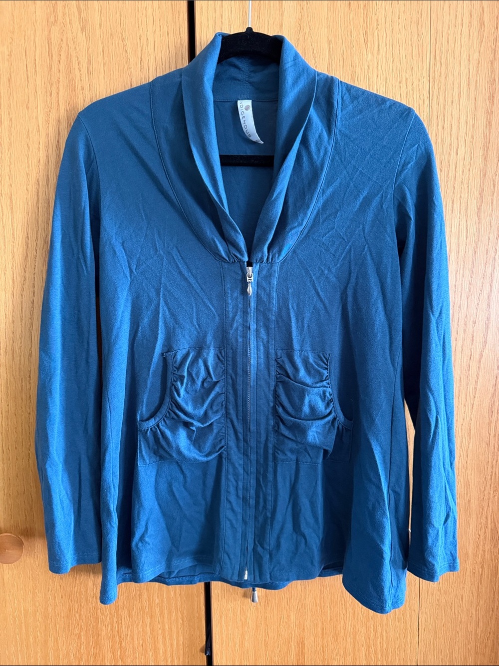 Teal Zip Front Jacket from Indigenous